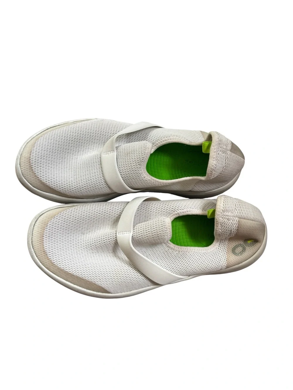 Oofos White Slip On Womens Shoes Size 9
